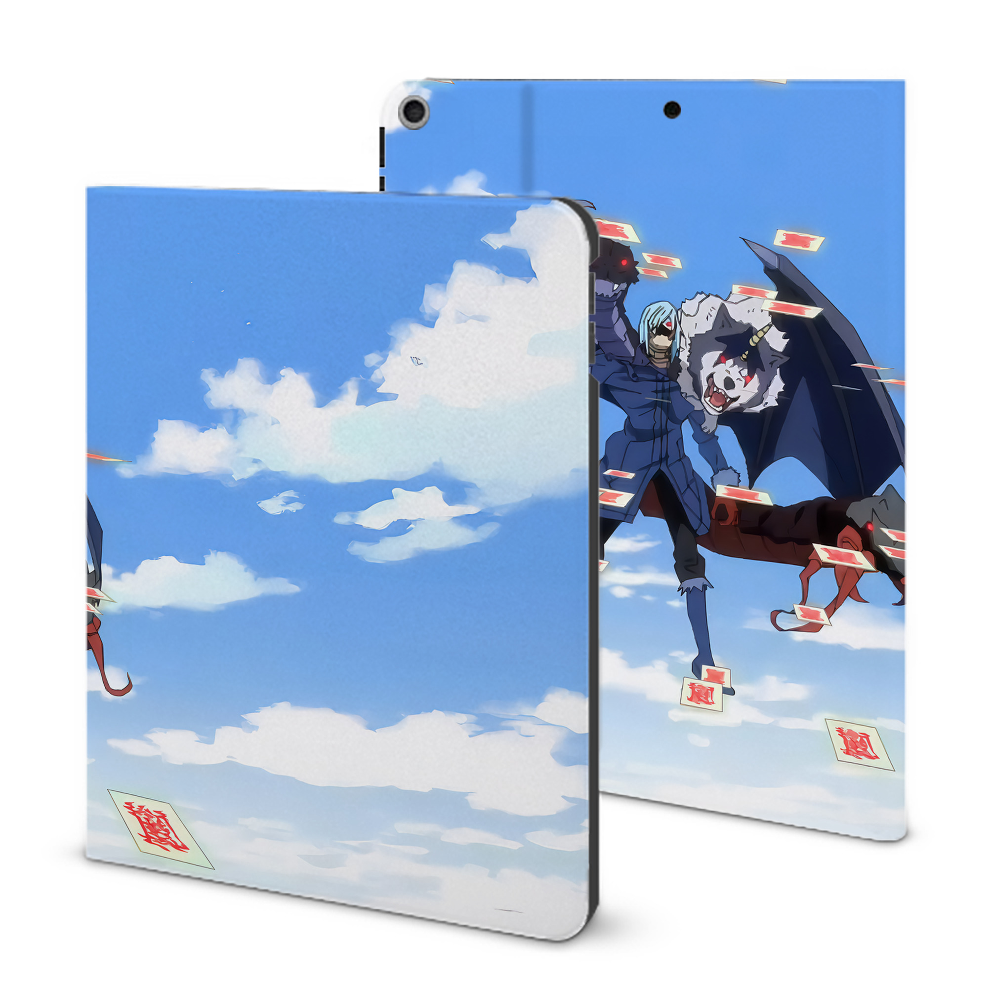（画像用） 転スラ Regarding Reincarnated to Slime IPad ケース ブック型 PUレザー TPU 耐衝撃 軽量 薄型 ペン収納なし 全面保護 IPad 各モデル対応